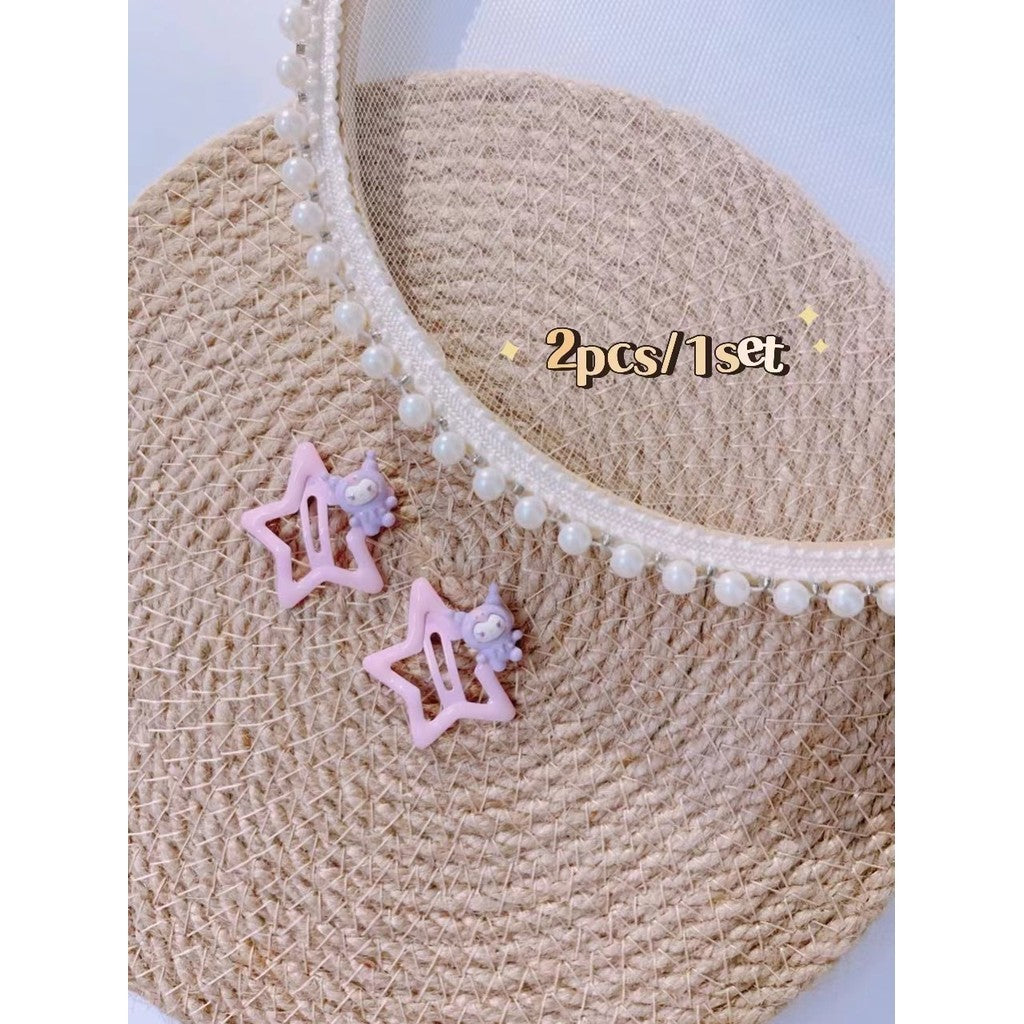 5Pcs/Set Cartoon Hairpins For Baby Girls Cute Flower Hair Clips Animal Mini Hairclips Kids-CSW1015