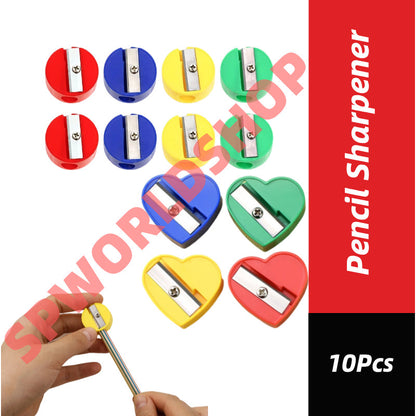 【10-PCS】 Fancy Pencil Sharpener Manual Plastic Basic Pencil Sharpener #Pencil #卷笔刀 #2338 #2339