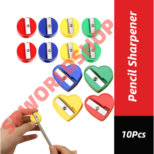 【10-PCS】 Fancy Pencil Sharpener Manual Plastic Basic Pencil Sharpener #Pencil #卷笔刀 #2338 #2339