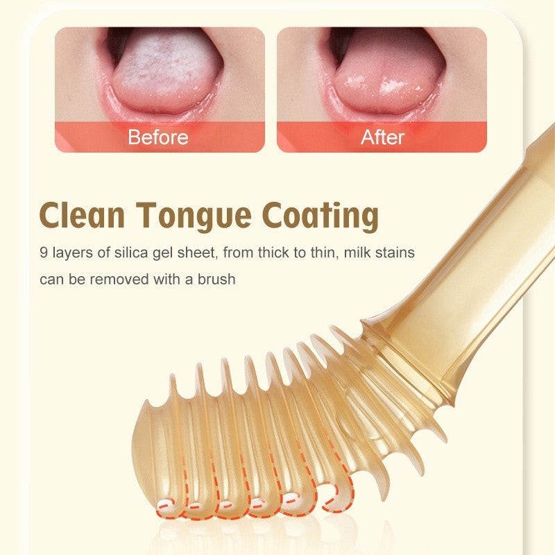 360° Silicone Baby Toothbrush | Soft Tongue Scraper for Newborns | Safe Oral Hygiene Kit | Pembersih Mulut Bayi 婴儿口腔清洁 软毛牙刷 解决奶垢