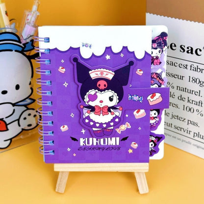 【READY STOCK】Cute Cartoon Portable Notebook | Mini Pocket Journal | Kawaii Stationery for School & Office 可爱卡通记事本