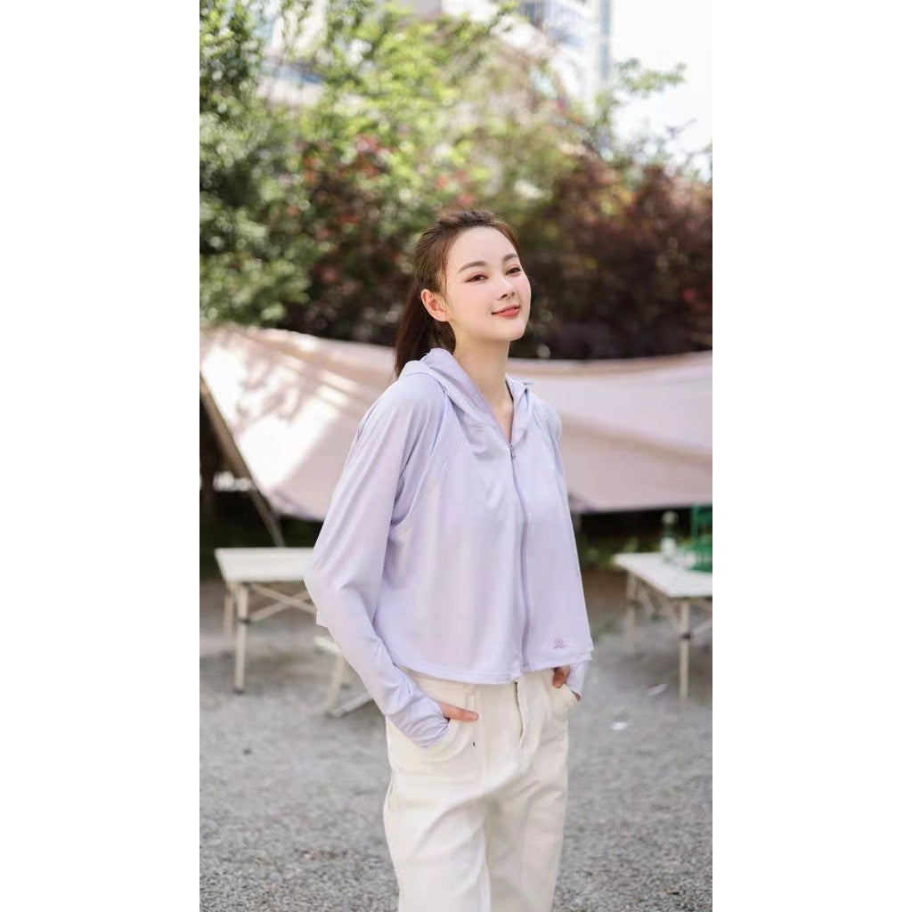 [READY STOCK] Anti-UV Ice Silk Sun Protection Shirt | Cooling Sunblock Hoodie | Long Sleeve Lightweight Jacket 防晒冰丝外套
