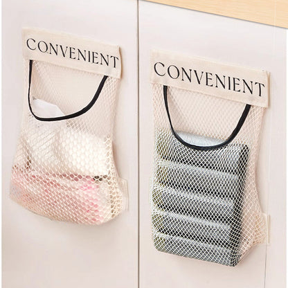 【READY STOCK】Hanging Mesh Storage Bag | Single-Layer Closet Organizer | Dustproof Underwear Bra Socks Storage 悬挂式收纳网兜 C1
