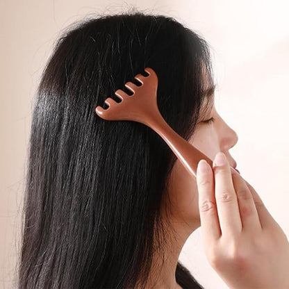 Body Meridian Massage Comb | Deer Antler Acupuncture Comb | Improve Blood Circulation | Anti-Static Hair Brush 经络按摩梳