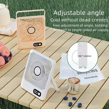 【READY STOCK】6-Inch Clip Fan & Mini Desktop Fan | USB Rechargeable Portable Personal Fan for Home/Office 夹式风扇 & 桌面小风扇