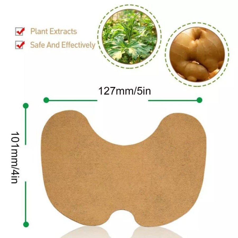 KNEE PAIN PRO | 艾草膝盖贴：热敷理疗、缓解关节痛/炎症 | 曲线设计、服帖持久 | 现货秒发 Herbal Heat Patch for Knee Pain | Arthritis & Joint Inflammation Relief