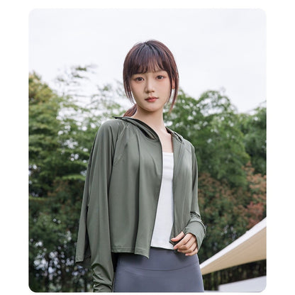 [READY STOCK] Anti-UV Ice Silk Sun Protection Shirt | Cooling Sunblock Hoodie | Long Sleeve Lightweight Jacket 防晒冰丝外套