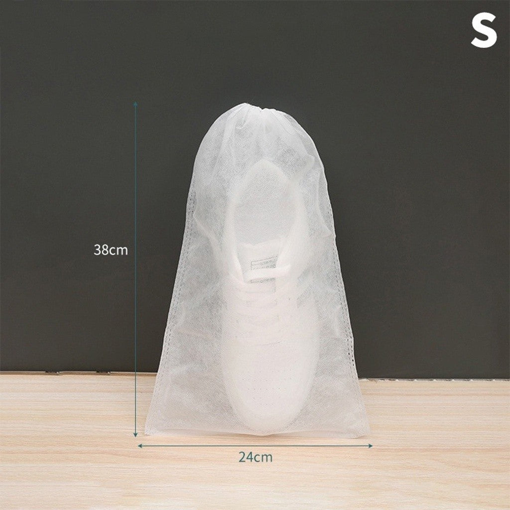 (READYSTOCK) Non Woven Shoe Bags Waterproof Drawstring Storage Bags Travel Storage Bags Dustproof Shoe Bag 无纺布防水鞋袋