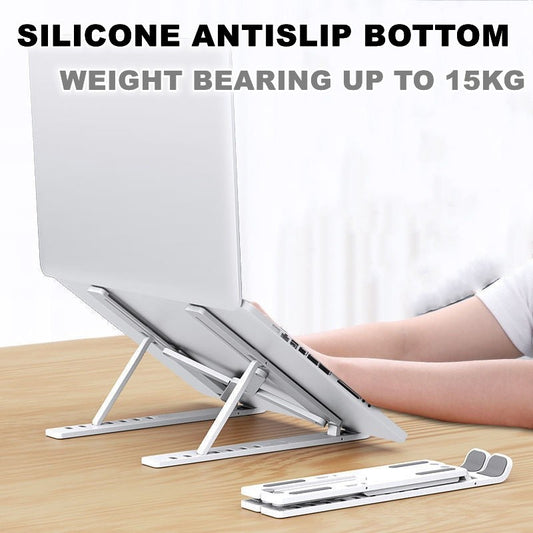 (READYSTOCK) Portable Laptop Stand Adjustable Foldable Laptop Holder  Notebook Stand Healthy Posture 便携式笔记本支架