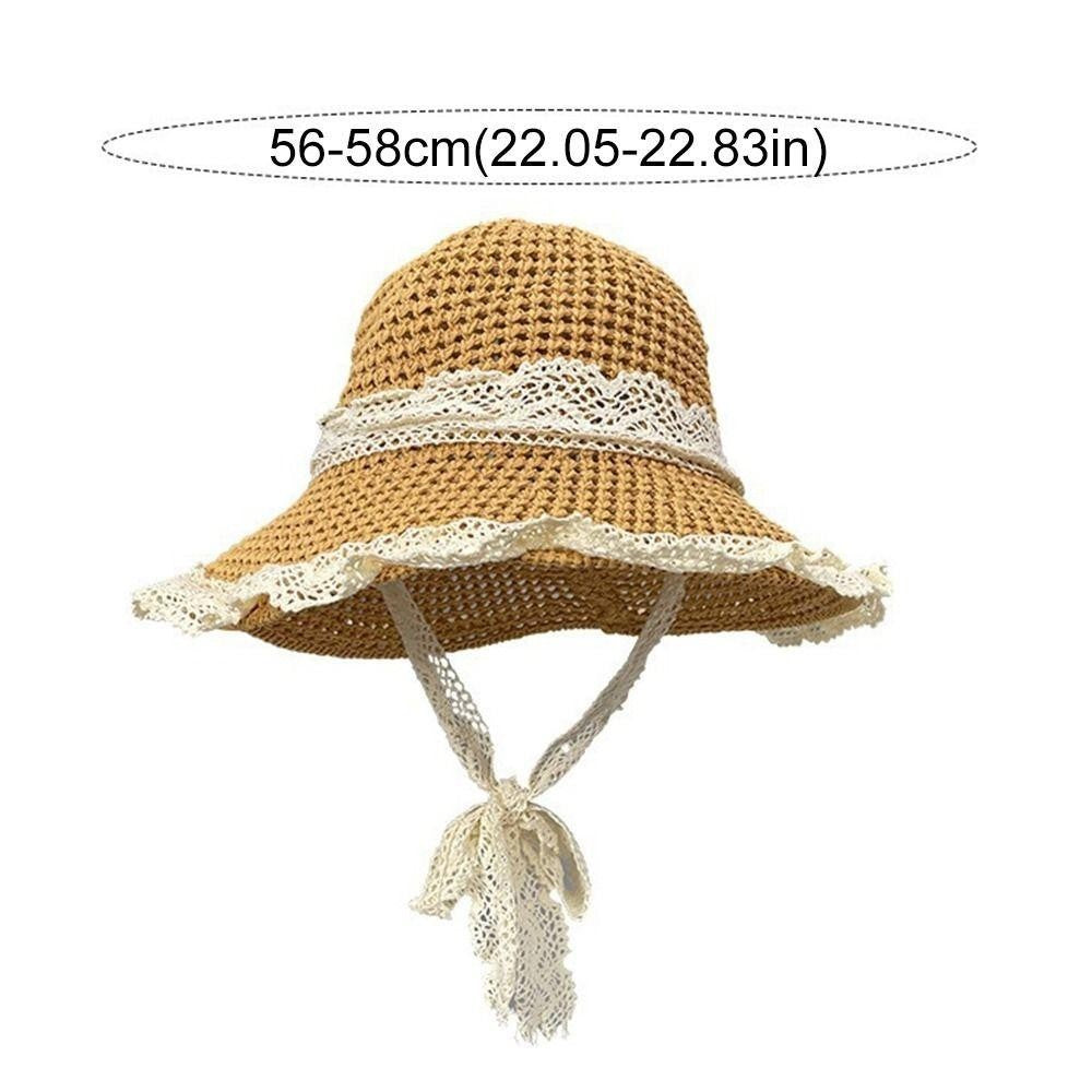 【READY STOCK】Straw Sun Hat | Pastoral Beach Wide Brim Hat UV Protection Cap | Topi Jerami Wanita Pantai |防晒出游草帽