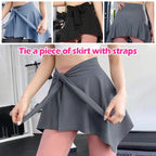 [FIT & CONFIDENT] 运动底气 | 8060 遮臀系带裙：速干透气，告别尴尬线条 Aesthetic Sporty Cover Skirt | Quick-Dry & Confidence Boost