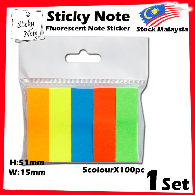 Sticky Note Memo Pad Fluorescent Note Sticker Post It Sign Here Sticky Notes