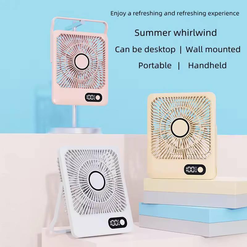 【READY STOCK】6-Inch Clip Fan & Mini Desktop Fan | USB Rechargeable Portable Personal Fan for Home/Office 夹式风扇 & 桌面小风扇