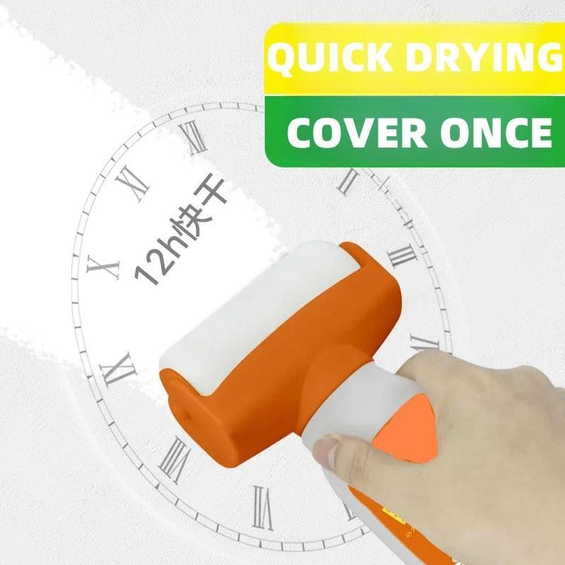 【READY STOCK】Quick Dry White Cream Latex Paint | Self-Roller Wall Repair | Cat Dinding Putih | 白色乳胶墙面修补漆