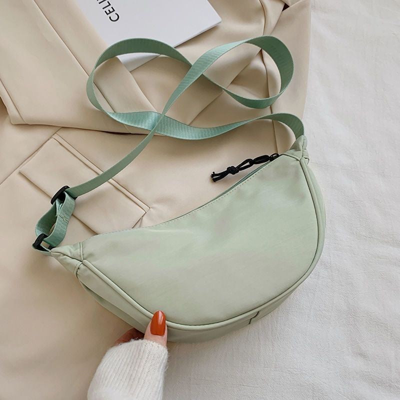 Minimalist Nylon Dumpling Bag | Waterproof Crossbody Shoulder Bag B07089 | Versatile Travel & Gym Bag | Beg Sandang Lelaki & Perempuan 极简机能风 尼龙斜挎包 防水大容量