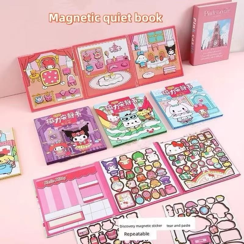 Magnetic Puzzle Book for Toddlers | Educational Learning Book (AJS-002) | Travel Busy Toy & Sensory Game | Mainan Budak 磁性安静书 益智贴纸书 专注力训练 亲子互动