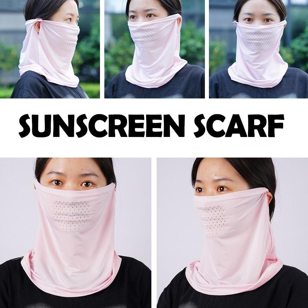 Summer Cooling Sun Mask | Full Face & Neck Protection | Breathable Mesh & Detachable Design | Ice Silk UV Shield 冰丝护颈防晒 呼吸感面罩 物理遮阳 骑行防晒