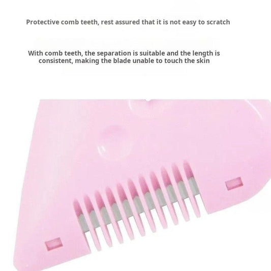 【READY STOCK】Heart-Shaped Hair Trimming Comb | Multi-Function Hair Cutter Comb | DIY Hair Cutting & Styling Tool 爱心削发梳子