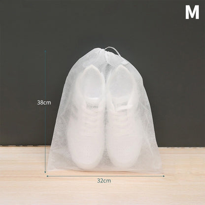 (READYSTOCK) Non Woven Shoe Bags Waterproof Drawstring Storage Bags Travel Storage Bags Dustproof Shoe Bag 无纺布防水鞋袋