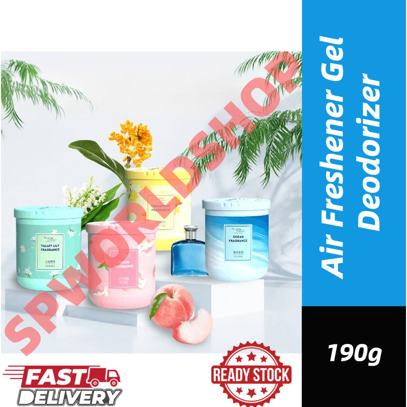 【READY STOCK】Air Freshener Gel Deodorizer 190g | Long-lasting Room Odor Eliminator for Car, Toilet, Home, Office 空气清新香膏