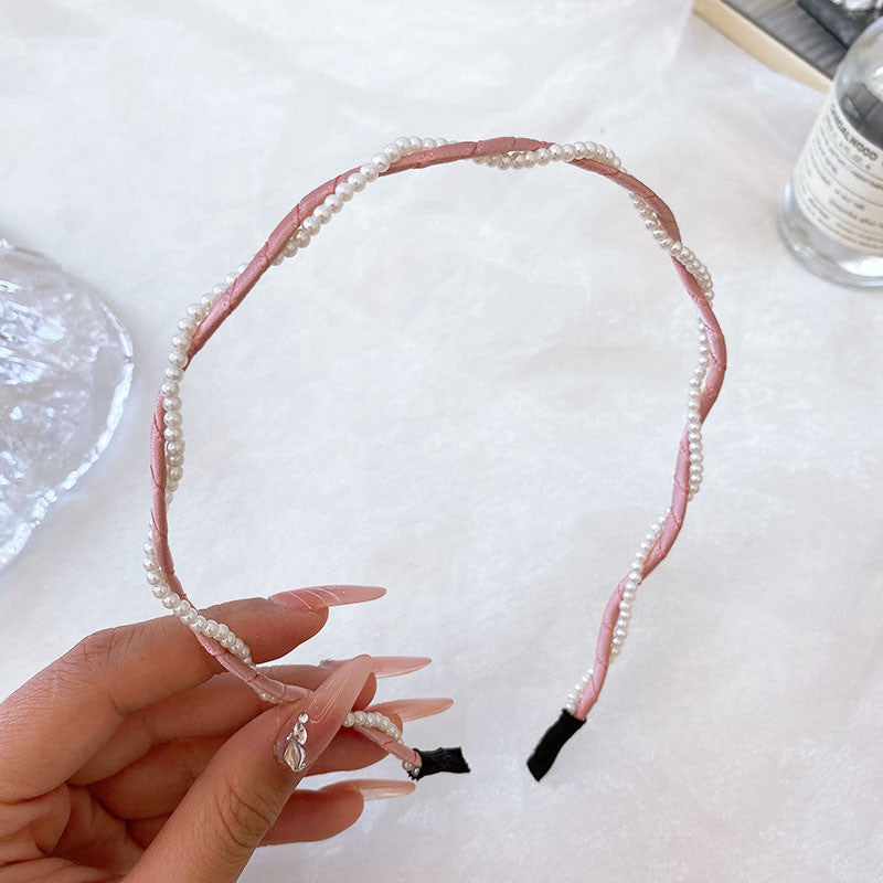 Elegant Pearl Hair Band | Wavy Hair Hoop for Women | Stylish & Comfortable Headwear - HH03 优雅珍珠发箍 女士波浪发带 | 时尚舒适头饰