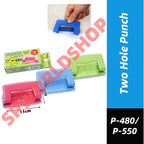 Two Hole Punch with Paper Ruler 6mm Pembolong Kertas B-Type 2-Hole Punch #P-480 #P-550 #打洞机