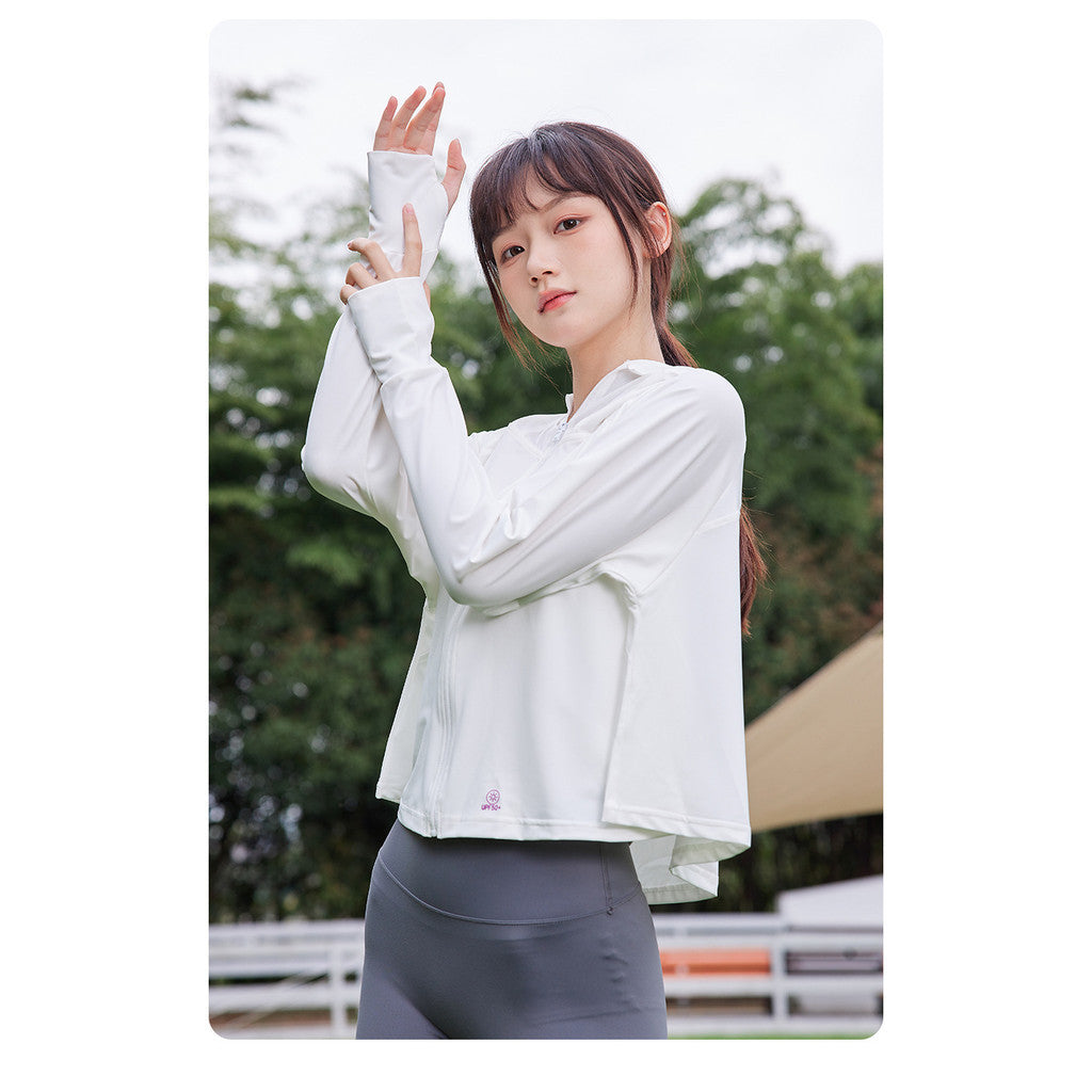 [READY STOCK] Anti-UV Ice Silk Sun Protection Shirt | Cooling Sunblock Hoodie | Long Sleeve Lightweight Jacket 防晒冰丝外套