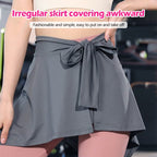[FIT & CONFIDENT] 运动底气 | 8060 遮臀系带裙：速干透气，告别尴尬线条 Aesthetic Sporty Cover Skirt | Quick-Dry & Confidence Boost