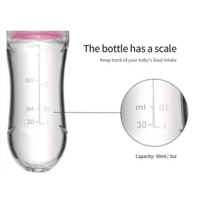 【READY STOCK】Portable Baby Food Squeeze Feeder Bottle | Botol Penyusuan Bayi Mudah Alih | A-0055 婴儿米糊硅胶喂养瓶