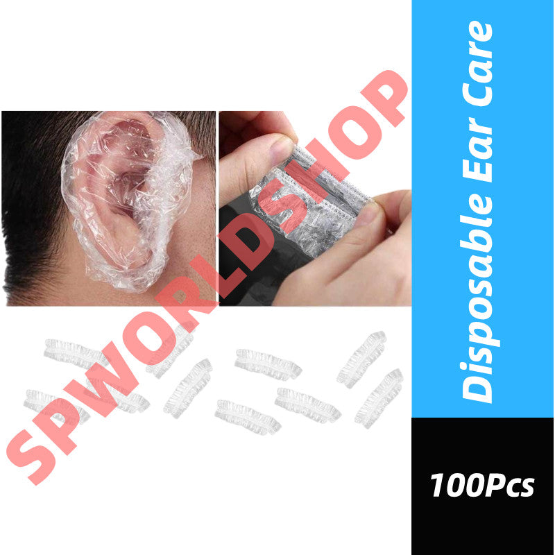 READY STOCK!!! 100PCS Disposable Ear Care Protector Covers Shower Caps For Ears Clear 透明防水浴帽 耳罩