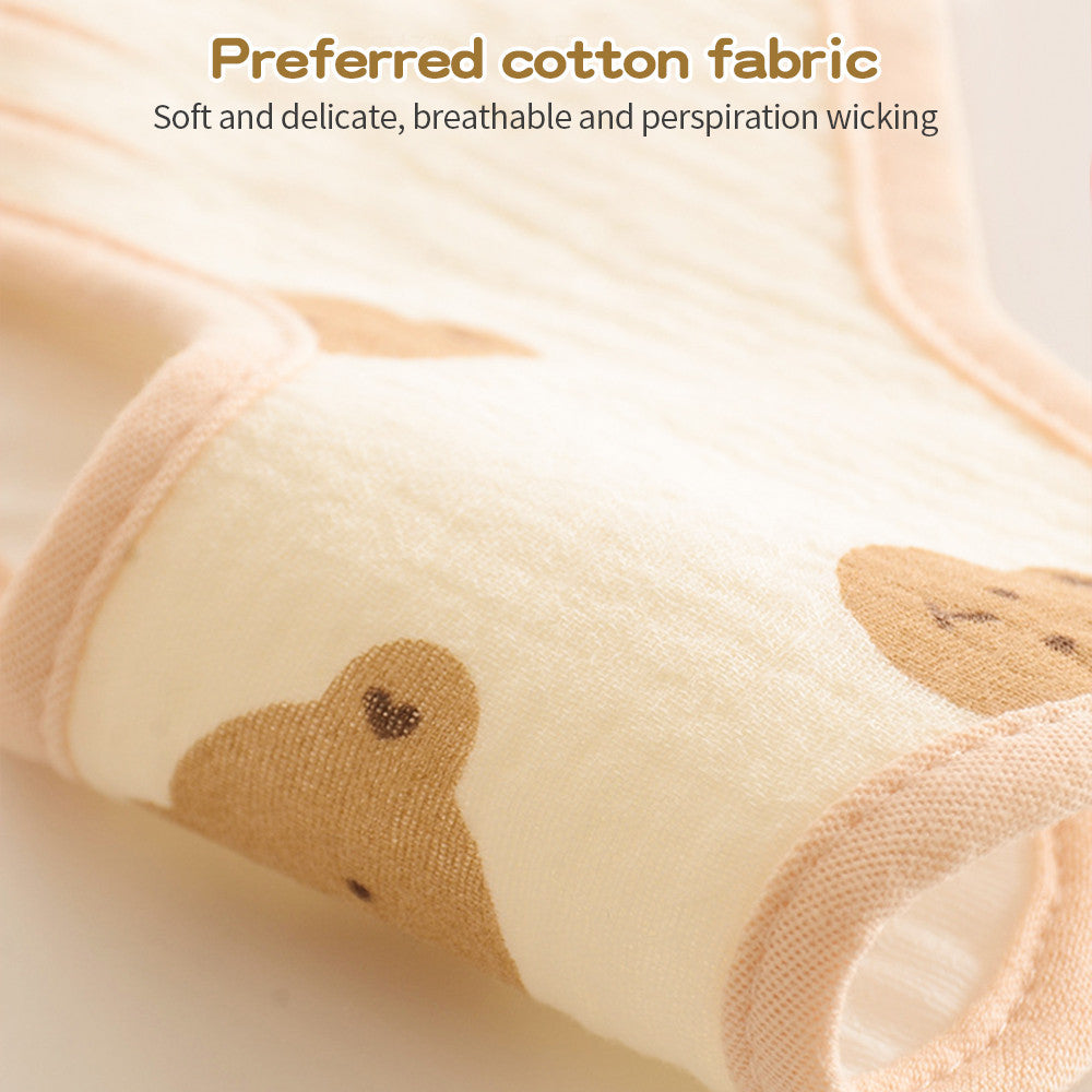 PURE COMFORT | 360° 旋转云感：绉布针织防水护颈围嘴 Baby Crepe & Knitted Bib · 360° Seamless Protection
