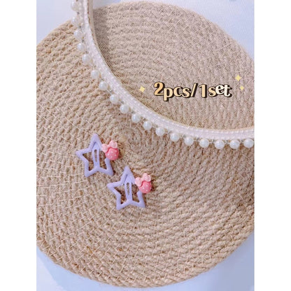 5Pcs/Set Cartoon Hairpins For Baby Girls Cute Flower Hair Clips Animal Mini Hairclips Kids-CSW1015