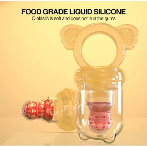 Baby Fruit Feeder Pacifier | Silicone Food Nibbler for Teething | Fruit Sucking Soother | Puting Buah Bayi Boleh Putar 婴儿水果咬咬乐 硅胶辅食 旋转式 磨牙