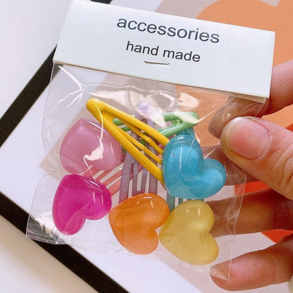 5Pcs/Set Cartoon Hairpins For Baby Girls Cute Flower Hair Clips Animal Mini Hairclips Kids-CSW1015