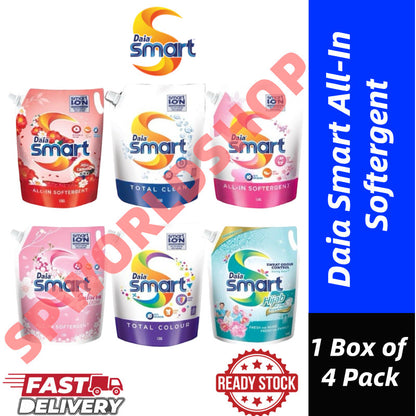 READY STOCK!!! Daia Smart All-In Softergent (3.2kg) 1 Box of 4 Pack