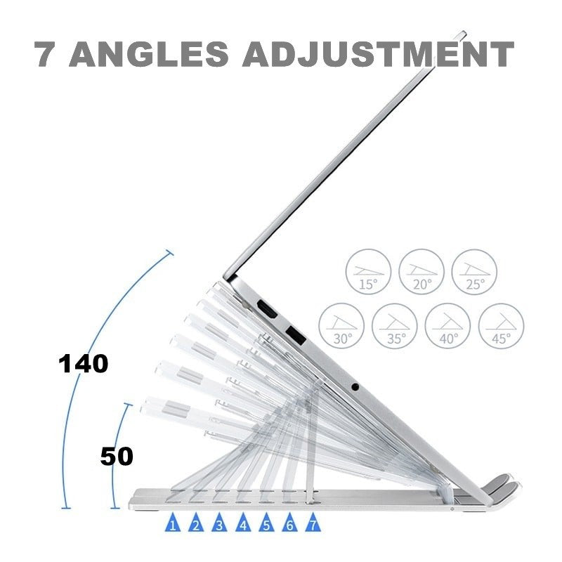 (READYSTOCK) Portable Laptop Stand Adjustable Foldable Laptop Holder  Notebook Stand Healthy Posture 便携式笔记本支架