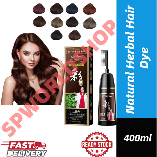 【READY STOCK】Natural Herbal Hair Dye | Plant-Based Non-Toxic Hair Color | Gentle Gray Hair Coverage & Hair Care 天然植物染发剂