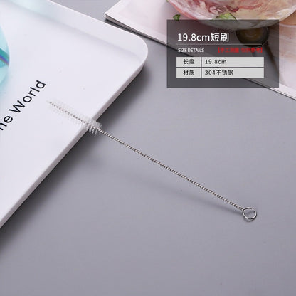 304 Stainless Steel Straws Spoon Drinking Straw Filtering Straw and Brush 不锈钢吸管 过滤吸管