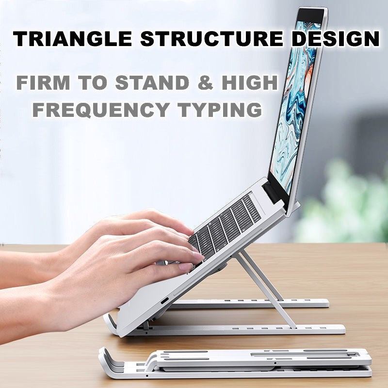 (READYSTOCK) Portable Laptop Stand Adjustable Foldable Laptop Holder  Notebook Stand Healthy Posture 便携式笔记本支架