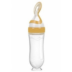Baby Squeeze Feeder Bottle (A-0055) | Silicone Cereal Rice Paste Feeder | Soft Food Supplement Spoon | Botol Penyusuan Bayi 婴儿米糊喂养瓶 硅胶挤压式 辅食神器