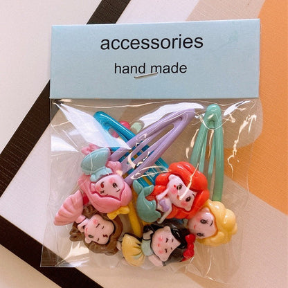 5Pcs/Set Cartoon Hairpins For Baby Girls Cute Flower Hair Clips Animal Mini Hairclips Kids-CSW1015