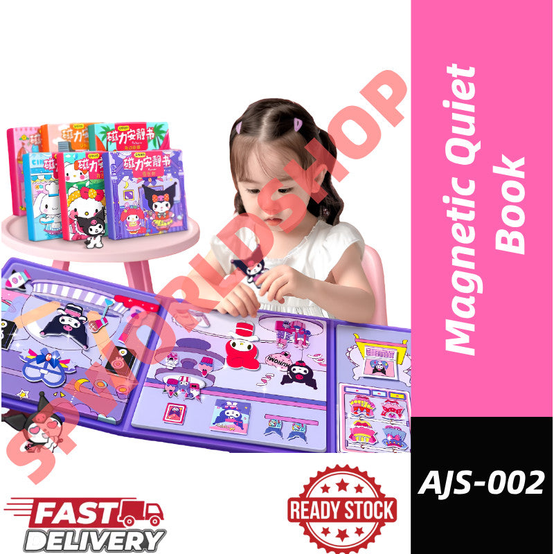 【READY STOCK】Magnetic Quiet Book | Montessori Educational Book | Learning Activity Puzzle Game for Toddlers 磁力安静书AJS-002