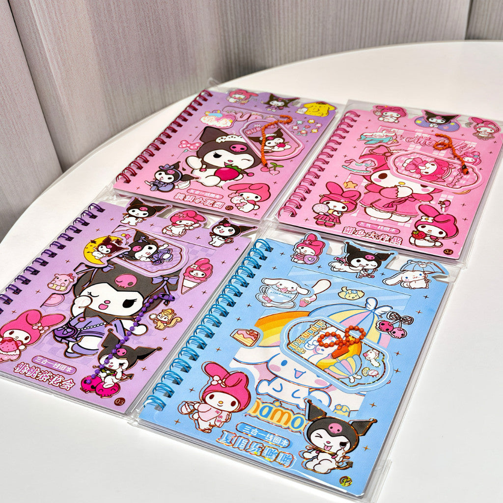 【READY STOCK】Cute Cartoon Portable Notebook | Mini Pocket Journal | Kawaii Stationery for School & Office 可爱卡通记事本