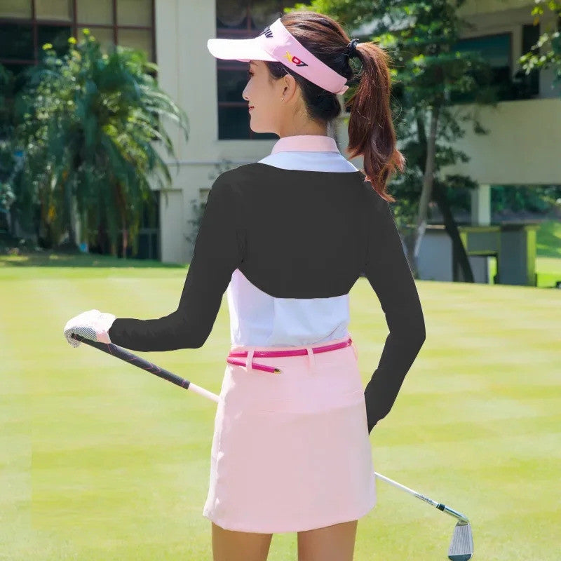 【READY STOCK】Ice Silk Golf Sun Protection Shawl – Lightweight Cooling UV-Blocking Shoulder Wrap for Women LS5252 冰丝高尔夫披肩