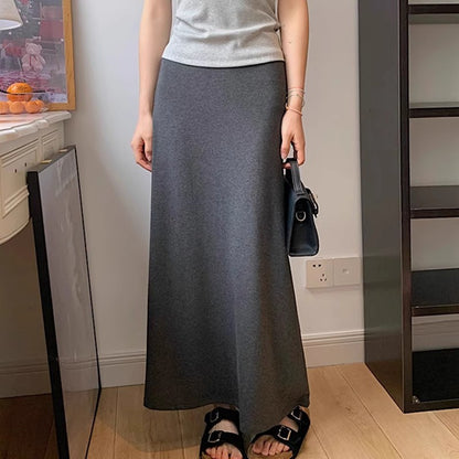 【READY STOCK】Maternity Skirt | Summer Thin Belly Support Midi Skirt | Stylish Slim Fit Pregnancy Skirt Y325 孕妇半身裙