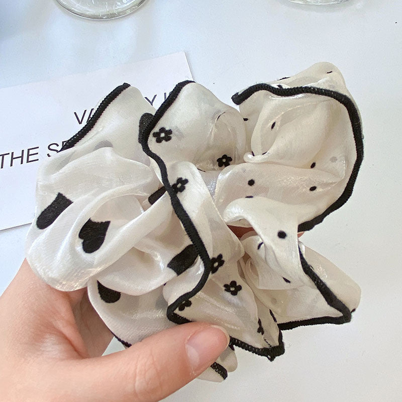 French Chiffon Elastic Hair Scrunchie Large Fairy For Women Fashion Elastic Hair Band-DG4Y