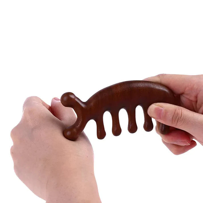 Body Meridian Massage Comb | Deer Antler Acupuncture Comb | Improve Blood Circulation | Anti-Static Hair Brush 经络按摩梳