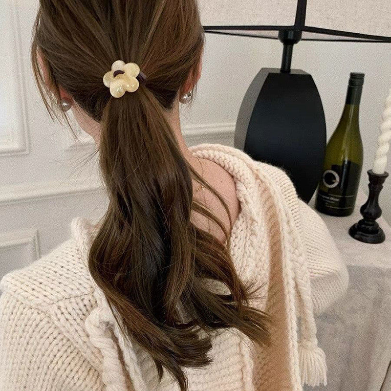 Hair Rope Flower Rubber Bands Women Hair Bands Sweet Hair Ties Flower Scrunchies-FqF5 花朵橡皮筋发绳