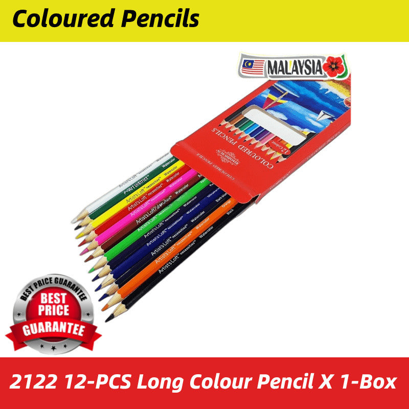 12-Color Long Color Pencil WaterColor Pensil Warna Panjang #2122