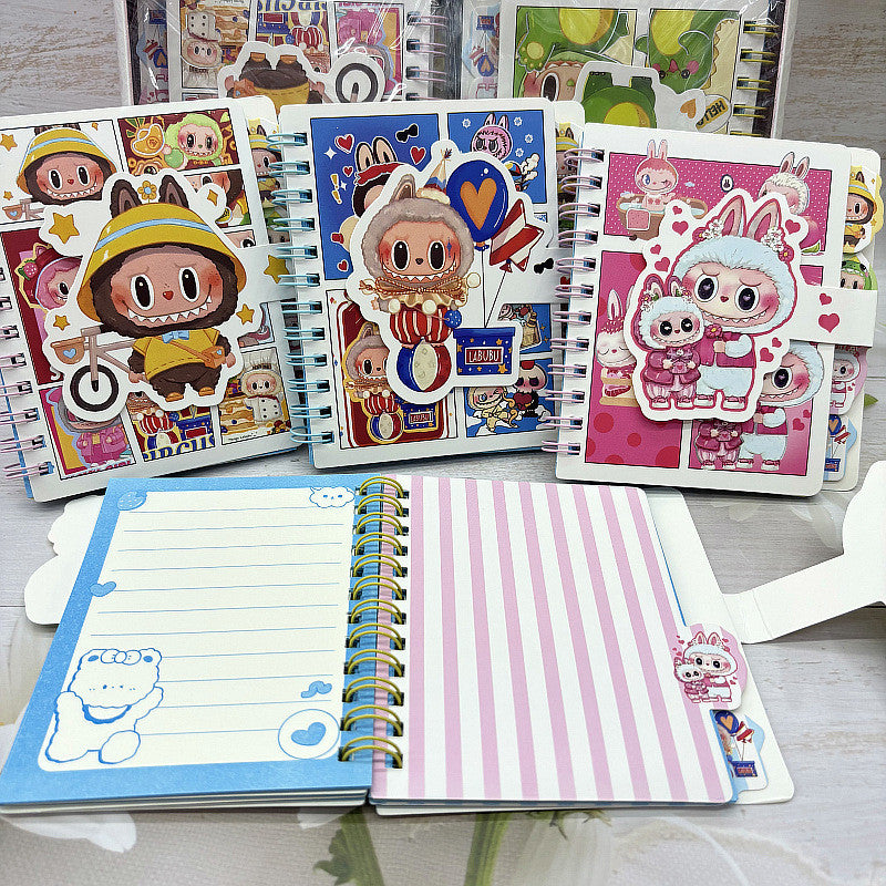 Cute Cartoon Portable Notebook | Mini Pocket Journal for Students | Small Memo Pad School & Office Supplies 可爱卡通记事本 迷你口袋本 随身笔记